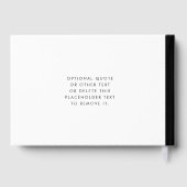 Bold Fun Minimalist Black Stripe Sweet 16 Gästebuch (Rückseite)