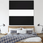 Bold Fun Sporty Wide Schwarz-weiß Summer Stripes Leinwanddruck (Insitu (Schlafzimmer))