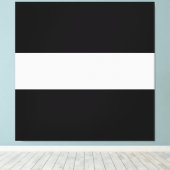 Bold Fun Sporty Wide Schwarz-weiß Summer Stripes Leinwanddruck (Insitu (Holzboden))