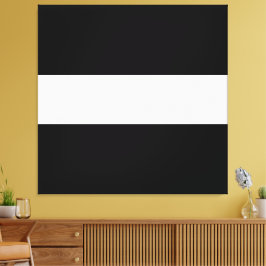 Bold Fun Sporty Wide Schwarz-weiß Summer Stripes Leinwanddruck