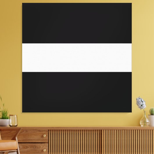 Bold Fun Sporty Wide Schwarz-weiß Summer Stripes Leinwanddruck (Insitu (Wohnzimmer))