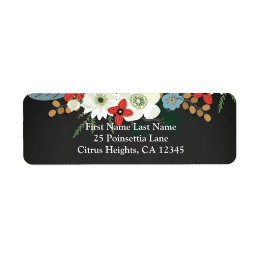 Bold Funky Colorful Floral Dark Chic Brautparty (Vorne)