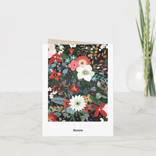 Bold Funky farbful Floral Dark Chic Danke (Rückseite)