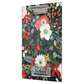 Bold Funky Floral Dark Chic Moderne Vintage Blume Klemmbrett (Links)