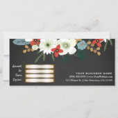 Bold Funky Floral Dark Modern Gift Certificate (Rückseite)