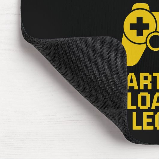 Bold Gamer Vater Design - Gelbe Controller Art Mousepad (Ecke)