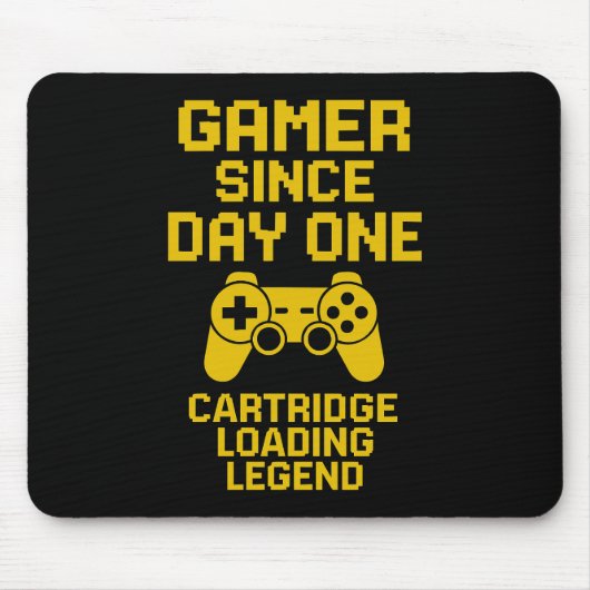 Bold Gamer Vater Design - Gelbe Controller Art Mousepad (Vorne)