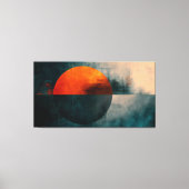 Bold Geometric Abstrakt Art - Textured Aquamarin, Leinwanddruck (Vorderseite)