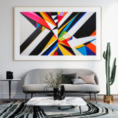 Bold Geometric Abstrakt Colorful Modern Art Fotodruck