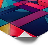 Bold Geometric Abstrakt - Farbenfrohe Moderne Kuns Poster (Ecke)