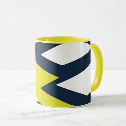 Bold Geometric Abstrakt Pattern Tasse (VorderseiteRechts)