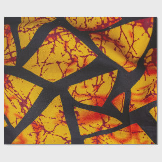 Bold Geometric African Wax Print Fabric - Gold, Re Geschenkpapier