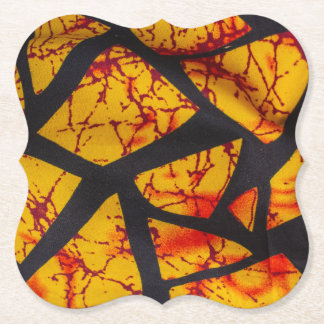 Bold Geometric African Wax Print Fabric - Gold, Re Untersetzer