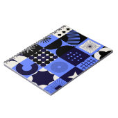 Bold Geometric Bauhaus Retrofuturistische Muster Notizblock (Linke Seite)