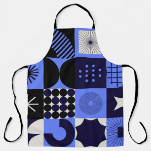 Bold Geometric Bauhaus Retrofuturistische Muster Schürze
