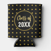 Bold Geometric Black Gold Abschluss Class Wiederse Dosenkühler (Vorderseite)