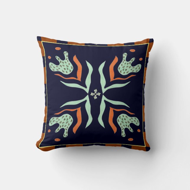 Bold Geometric Decorative Throw Pillow Kissen (Vorderseite)