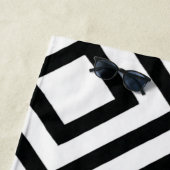 Bold Geometric Diamond Schwarz-weißes Muster Strandtuch (Beispiel)