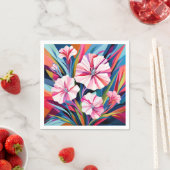 Bold Geometric Dianthus-Blume Serviette (Beispiel)