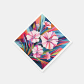 Bold Geometric Dianthus-Blume Serviette (Ecke)
