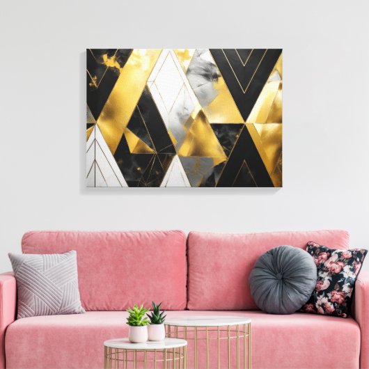 Bold Geometric Elegance Leinwanddruck (Insitu (Wohnzimmer))