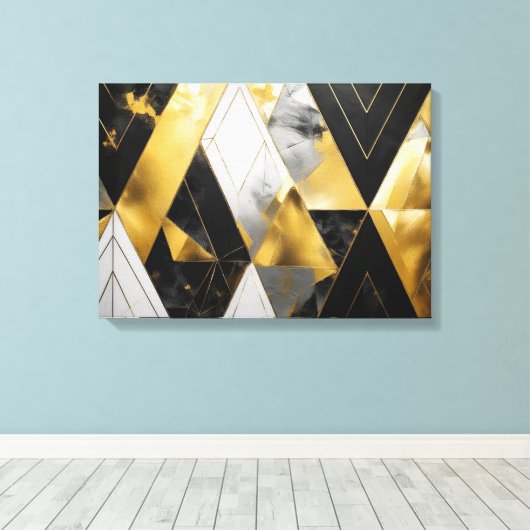 Bold Geometric Elegance Leinwanddruck (Insitu (Holzboden))