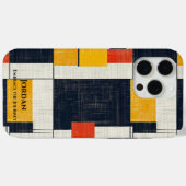 Bold Geometric Grid - Rot, Gelb und Schwarz Case-Mate iPhone Hülle (Rückseite (Horizontal))