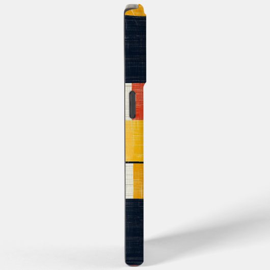 Bold Geometric Grid - Rot, Gelb und Schwarz Case-Mate iPhone Hülle (Rückseite / Rechts)