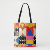 Bold Geometric Grunge Pattern Tasche (Vorderseite)