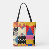 Bold Geometric Grunge Pattern Tasche (Rückseite)