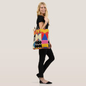 Bold Geometric Grunge Pattern Tasche (Am Model)