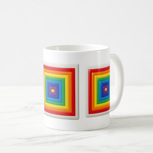  Bold Geometric Pop Art Kaffeetasse (VorderseiteRechts)