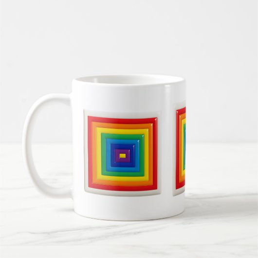  Bold Geometric Pop Art Kaffeetasse (Links)