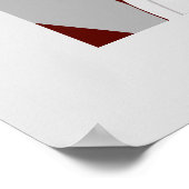 Bold Geometric Red and Grau Abstrakt Poster (Ecke)