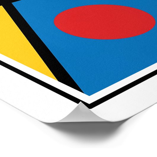 Bold Geometric Style Abstrakt Poster (Ecke)