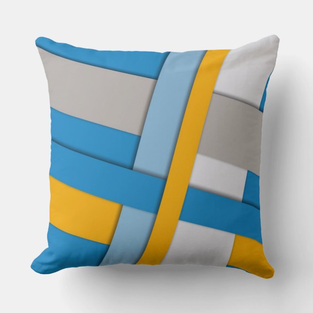 Bold Geometric Throw Pillow Kissen (Vorderseite)
