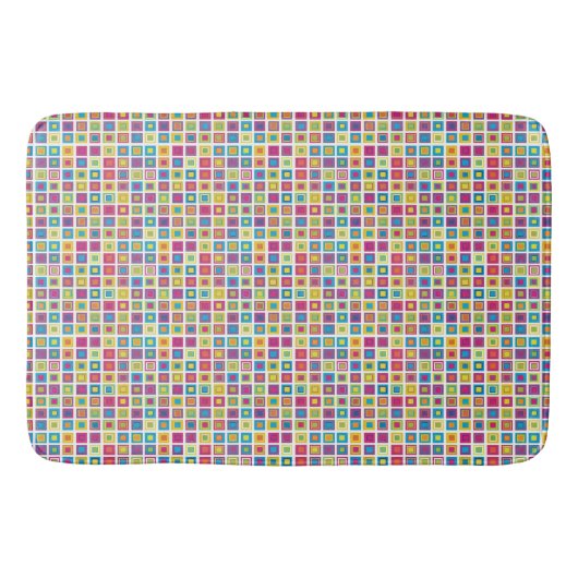 Bold Geometric Tiles Badematte (Vorderseite)
