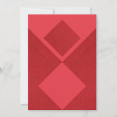 Bold Geometric Tomato Red Flat Card - Anpassbar Save The Date (Vorderseite)