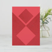 Bold Geometric Tomato Red Flat Card - Anpassbar Save The Date (Stehend Vorderseite)