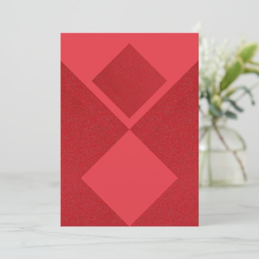 Bold Geometric Tomato Red Flat Card - Anpassbar Save The Date (Stehend Vorderseite)