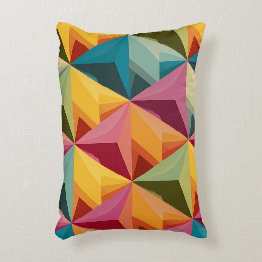 Bold Geometric Triangle Pattern  Dekokissen (Vorderseite(Vertikal))