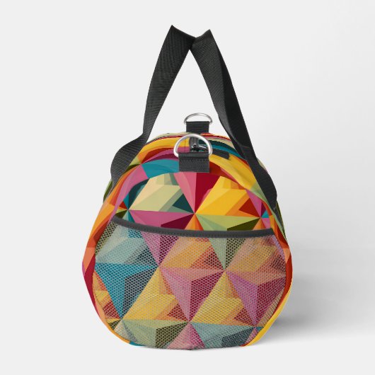 Bold Geometric Triangle Pattern Duffle Bag (Rechts)