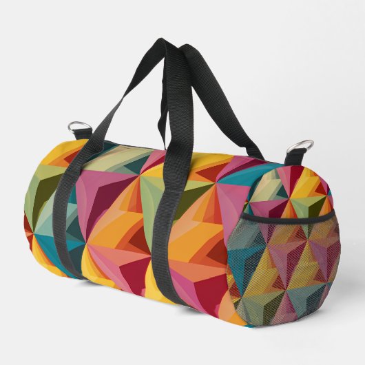 Bold Geometric Triangle Pattern Duffle Bag (Rechte Ecke)