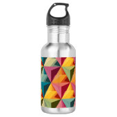 Bold Geometric Triangle Pattern Edelstahlflasche (Vorderseite)