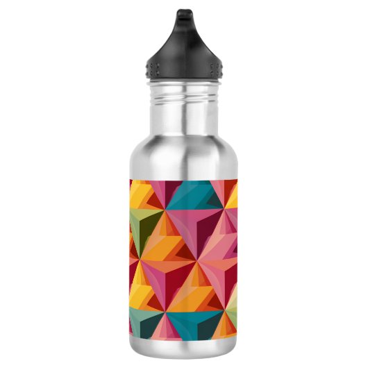 Bold Geometric Triangle Pattern Edelstahlflasche (Rechts)
