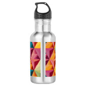 Bold Geometric Triangle Pattern Edelstahlflasche (Rückseite)