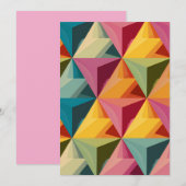 Bold Geometric Triangle Pattern  Einladung (Vorne/Hinten)