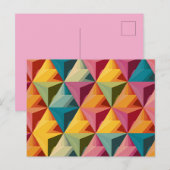 Bold Geometric Triangle Pattern  Feiertagspostkarte (Vorne/Hinten)