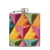 Bold Geometric Triangle Pattern Flachmann (Vorderseite)