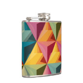 Bold Geometric Triangle Pattern  Flachmann (Rechts)